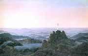 Caspar David Friedrich Morgen im Riesengebirge painting